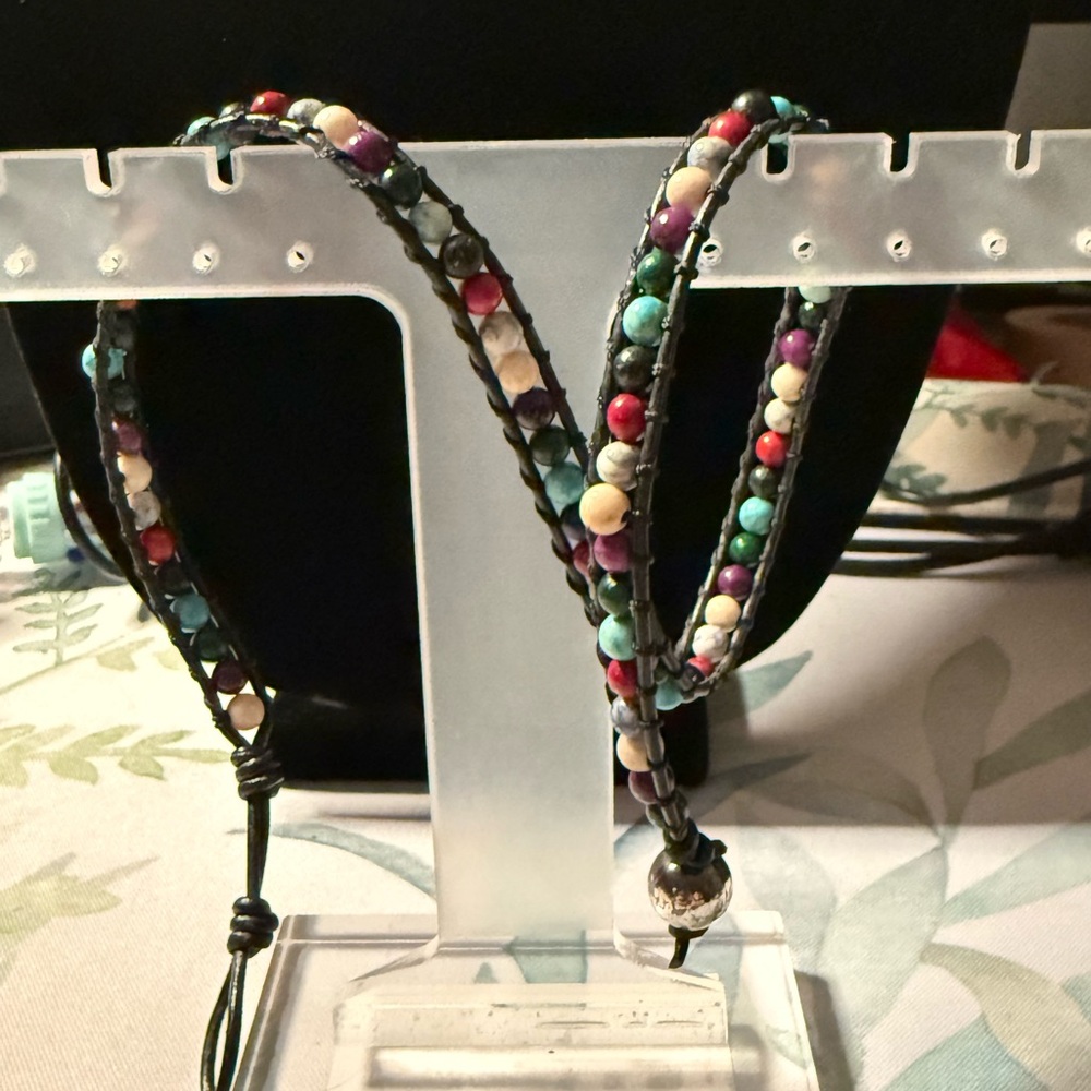 Multicolor Beaded Wrap Bracelet - Picture 5 of 6